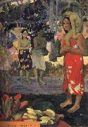 Paul Gauguin Maria visits oil on canvas